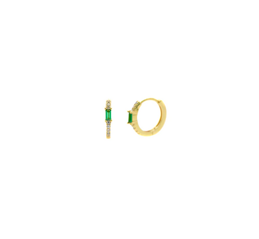 Candongas Aria Hoops color verde