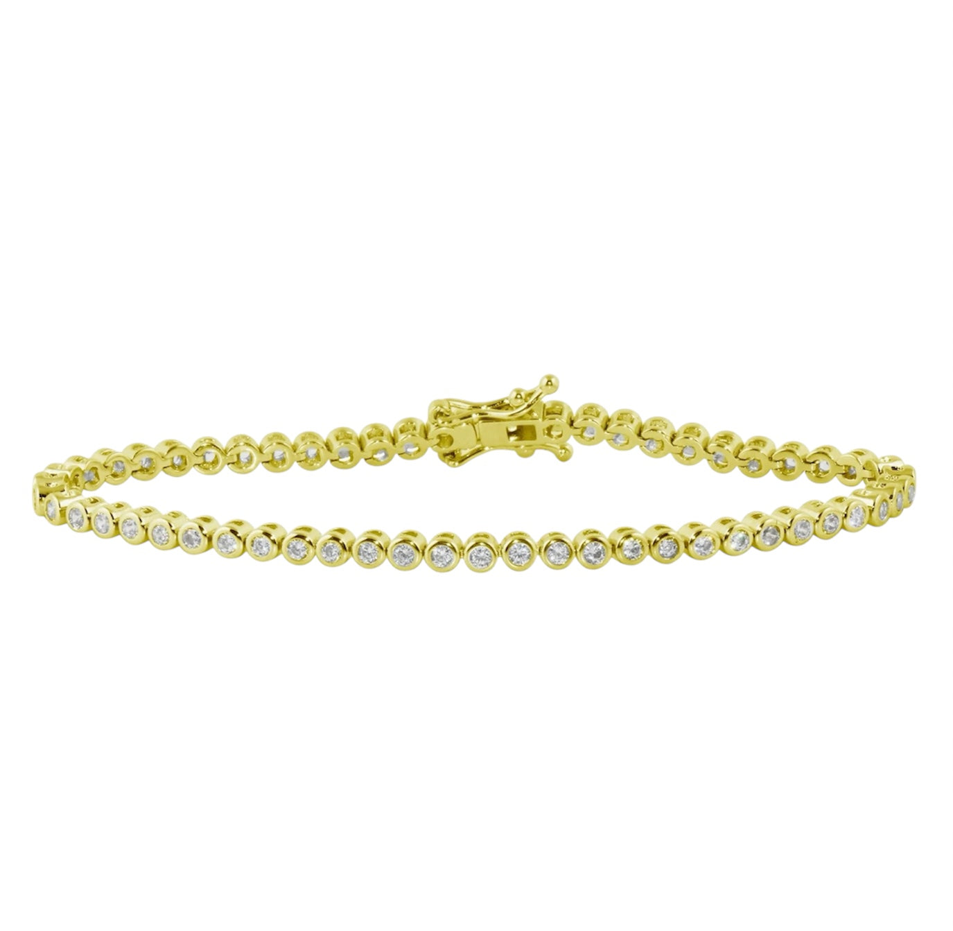 pulsera bisel dorado elegante