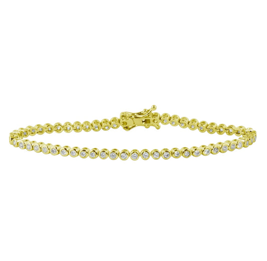 pulsera bisel dorado elegante