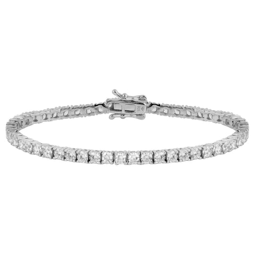 pulsera tennis plateada en pereira