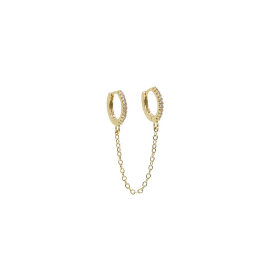 Arete Daima Chain en plata 925 con cadena colgante