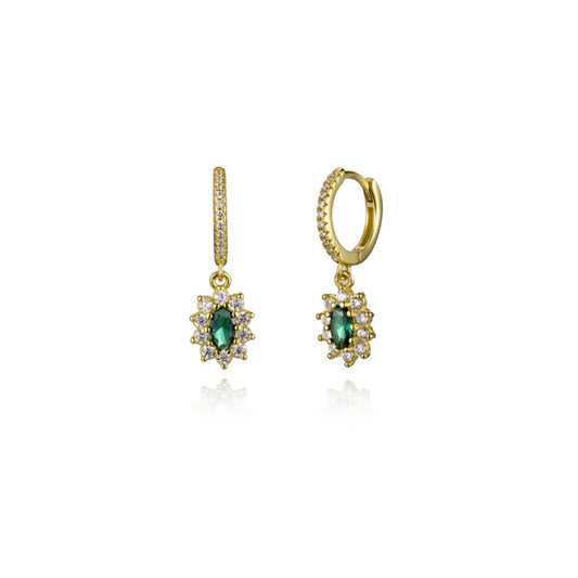 Huggies en plata 925 bañadas en oro diseño moderno – Amalu